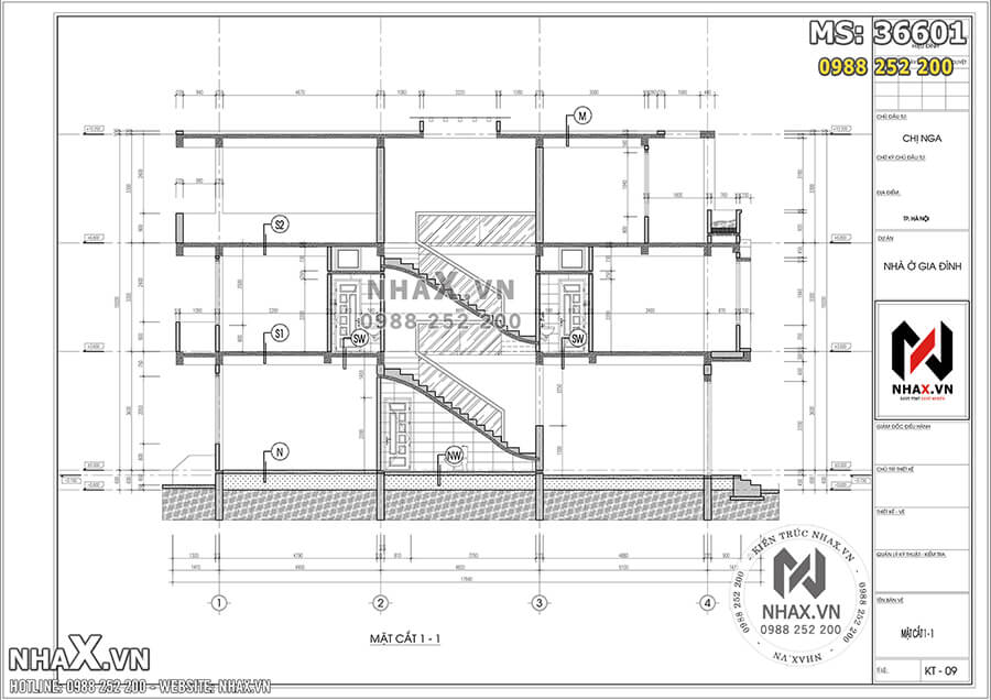 Hình ảnh: Thiết kế nhà 3 tầng chất lượng - MS 36601